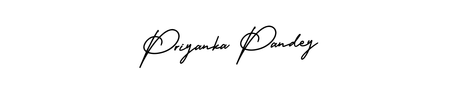Use a signature maker to create a handwritten signature online. With this signature software, you can design (AmerikaSignatureDemo-Regular) your own signature for name Priyanka Pandey. Priyanka Pandey signature style 3 images and pictures png
