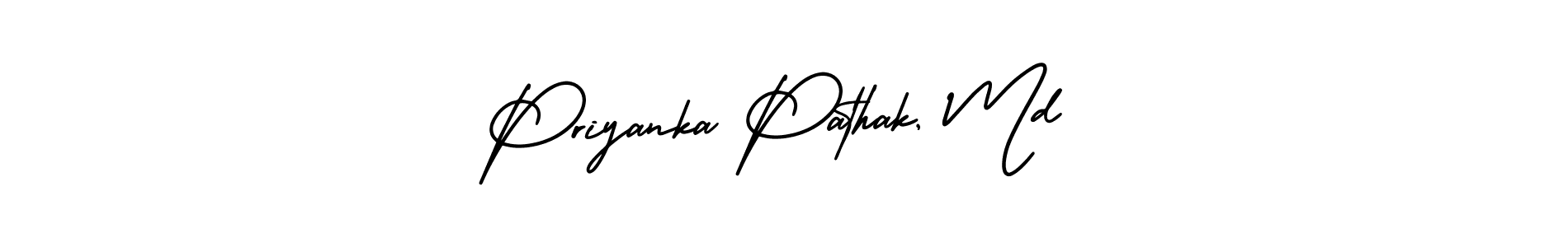 Make a short Priyanka Pathak, Md signature style. Manage your documents anywhere anytime using AmerikaSignatureDemo-Regular. Create and add eSignatures, submit forms, share and send files easily. Priyanka Pathak, Md signature style 3 images and pictures png