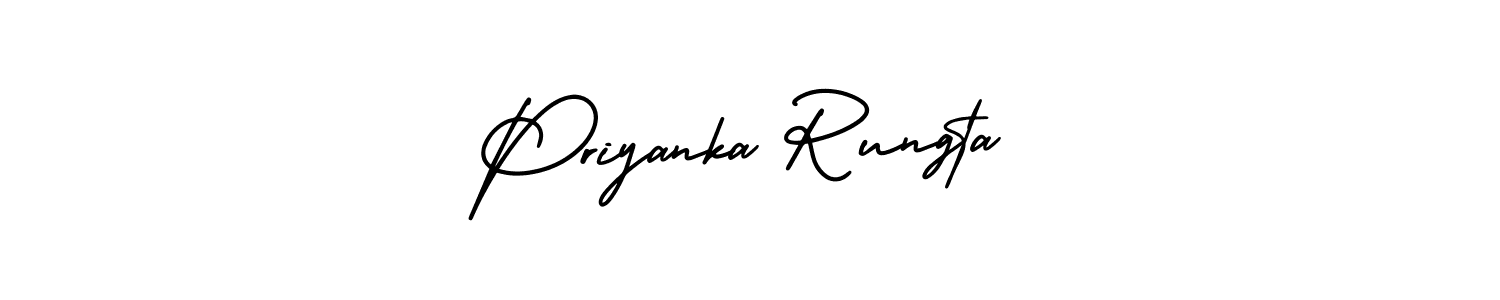 Make a beautiful signature design for name Priyanka Rungta. With this signature (AmerikaSignatureDemo-Regular) style, you can create a handwritten signature for free. Priyanka Rungta signature style 3 images and pictures png