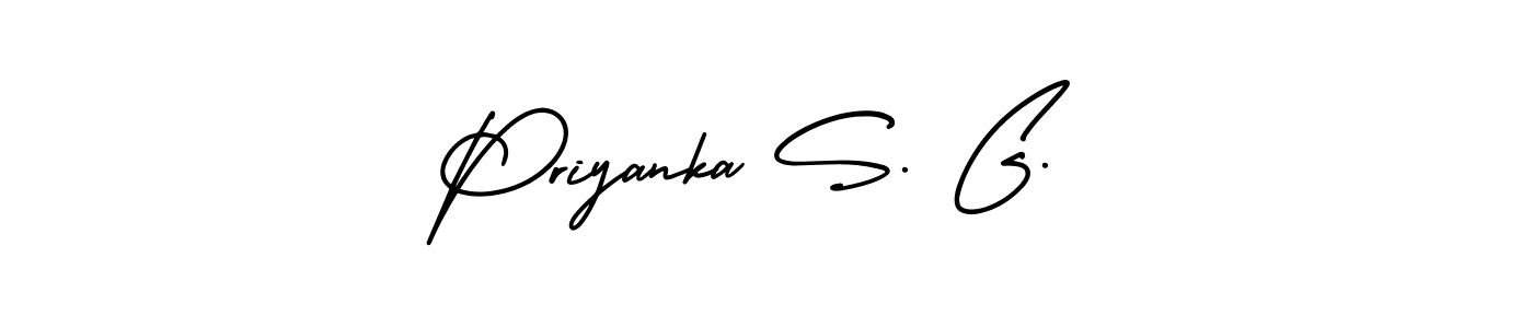 Design your own signature with our free online signature maker. With this signature software, you can create a handwritten (AmerikaSignatureDemo-Regular) signature for name Priyanka S. G.. Priyanka S. G. signature style 3 images and pictures png