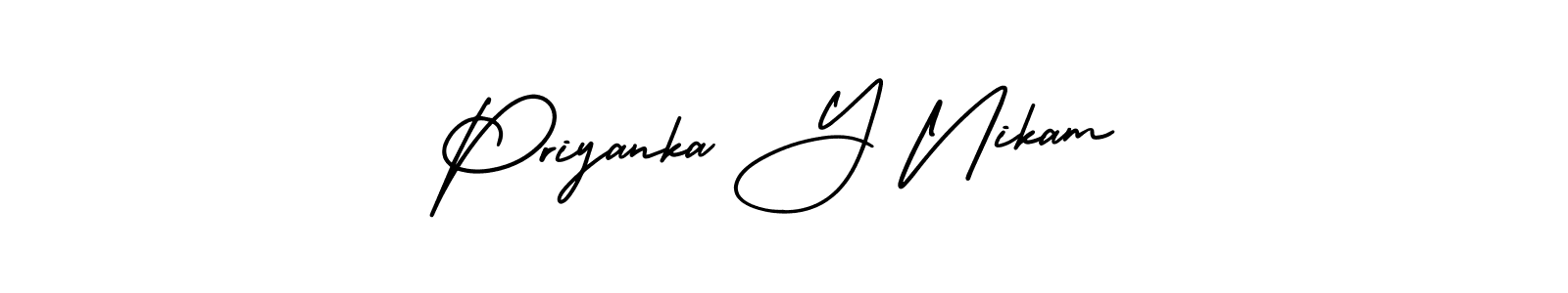 You can use this online signature creator to create a handwritten signature for the name Priyanka Y Nikam. This is the best online autograph maker. Priyanka Y Nikam signature style 3 images and pictures png