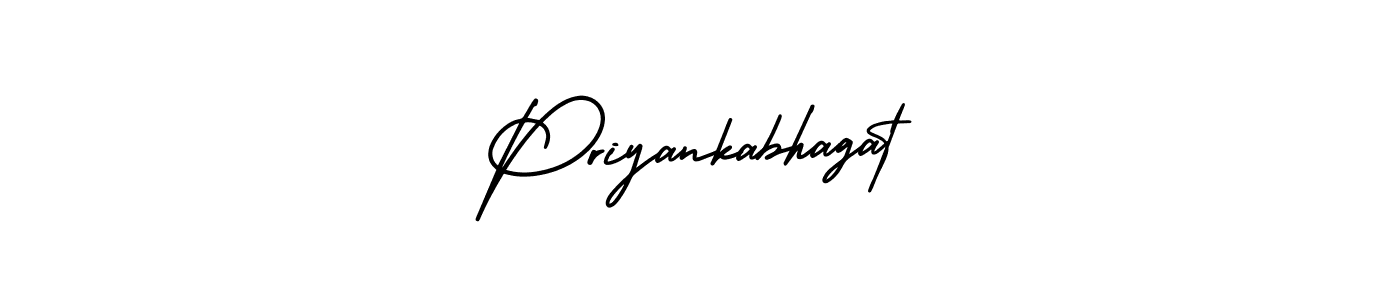 You should practise on your own different ways (AmerikaSignatureDemo-Regular) to write your name (Priyankabhagat) in signature. don't let someone else do it for you. Priyankabhagat signature style 3 images and pictures png