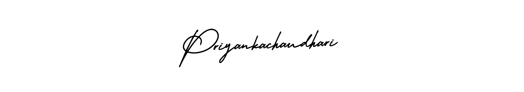 Design your own signature with our free online signature maker. With this signature software, you can create a handwritten (AmerikaSignatureDemo-Regular) signature for name Priyankachaudhari. Priyankachaudhari signature style 3 images and pictures png