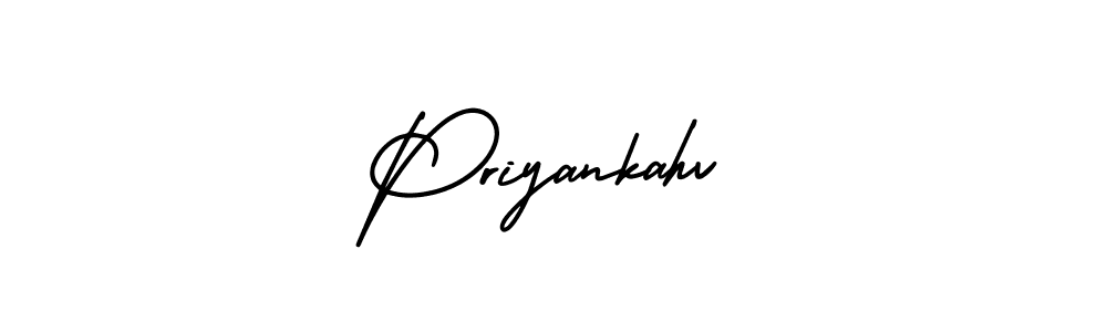 Priyankahv stylish signature style. Best Handwritten Sign (AmerikaSignatureDemo-Regular) for my name. Handwritten Signature Collection Ideas for my name Priyankahv. Priyankahv signature style 3 images and pictures png