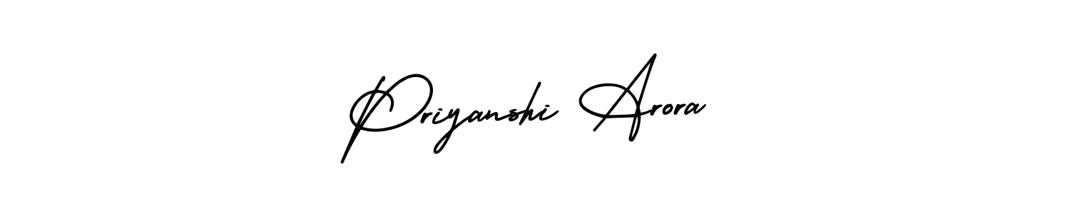 Create a beautiful signature design for name Priyanshi Arora. With this signature (AmerikaSignatureDemo-Regular) fonts, you can make a handwritten signature for free. Priyanshi Arora signature style 3 images and pictures png