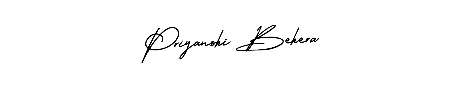 Design your own signature with our free online signature maker. With this signature software, you can create a handwritten (AmerikaSignatureDemo-Regular) signature for name Priyanshi Behera. Priyanshi Behera signature style 3 images and pictures png