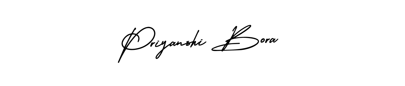 How to make Priyanshi Bora signature? AmerikaSignatureDemo-Regular is a professional autograph style. Create handwritten signature for Priyanshi Bora name. Priyanshi Bora signature style 3 images and pictures png