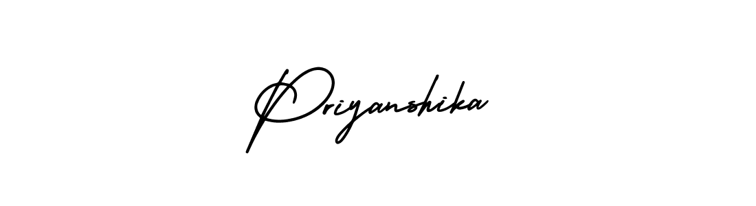 Design your own signature with our free online signature maker. With this signature software, you can create a handwritten (AmerikaSignatureDemo-Regular) signature for name Priyanshika. Priyanshika signature style 3 images and pictures png
