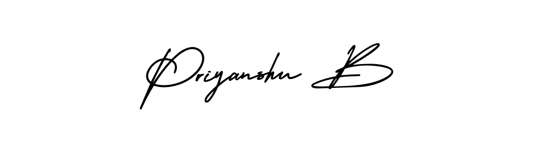 How to Draw Priyanshu B signature style? AmerikaSignatureDemo-Regular is a latest design signature styles for name Priyanshu B. Priyanshu B signature style 3 images and pictures png