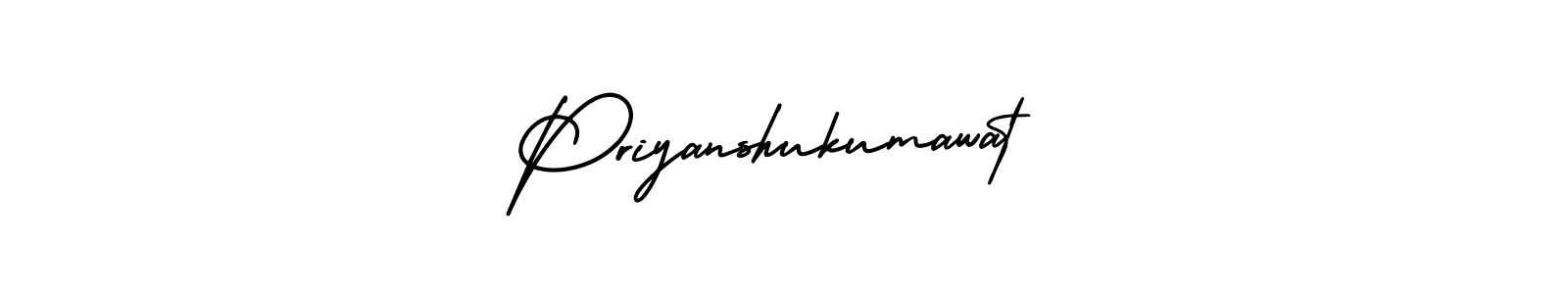 How to make Priyanshukumawat name signature. Use AmerikaSignatureDemo-Regular style for creating short signs online. This is the latest handwritten sign. Priyanshukumawat signature style 3 images and pictures png