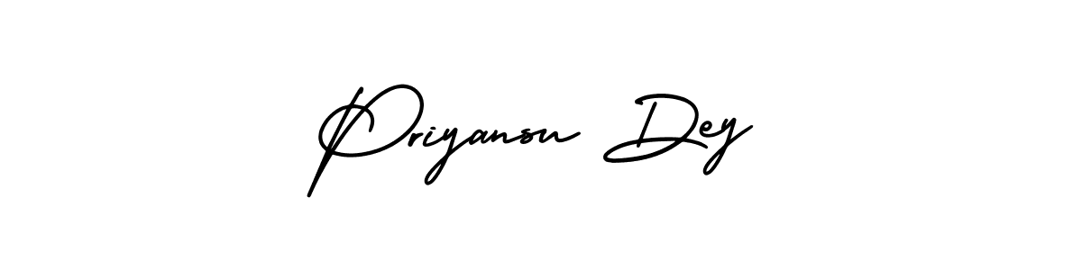 You should practise on your own different ways (AmerikaSignatureDemo-Regular) to write your name (Priyansu Dey) in signature. don't let someone else do it for you. Priyansu Dey signature style 3 images and pictures png
