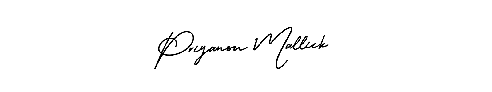 Priyansu Mallick stylish signature style. Best Handwritten Sign (AmerikaSignatureDemo-Regular) for my name. Handwritten Signature Collection Ideas for my name Priyansu Mallick. Priyansu Mallick signature style 3 images and pictures png