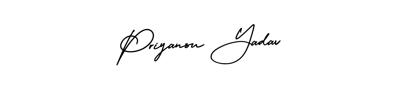 Use a signature maker to create a handwritten signature online. With this signature software, you can design (AmerikaSignatureDemo-Regular) your own signature for name Priyansu Yadav. Priyansu Yadav signature style 3 images and pictures png