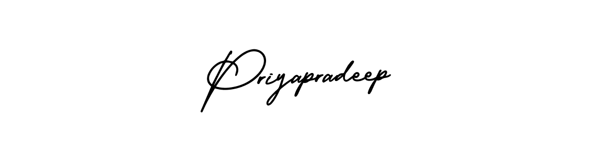 Design your own signature with our free online signature maker. With this signature software, you can create a handwritten (AmerikaSignatureDemo-Regular) signature for name Priyapradeep. Priyapradeep signature style 3 images and pictures png