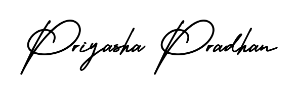 You should practise on your own different ways (AmerikaSignatureDemo-Regular) to write your name (Priyasha Pradhan) in signature. Don't let someone else do it for you. Priyasha Pradhan signature style 3 images and pictures png
