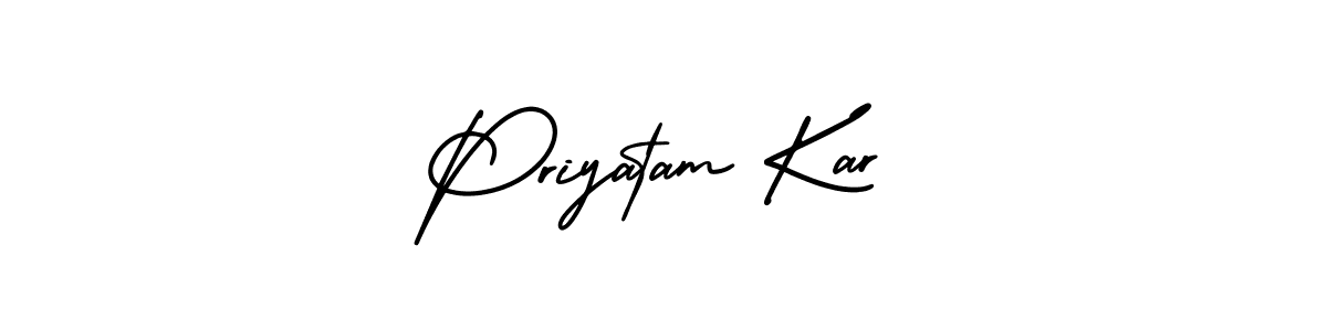 This is the best signature style for the Priyatam Kar name. Also you like these signature font (AmerikaSignatureDemo-Regular). Mix name signature. Priyatam Kar signature style 3 images and pictures png