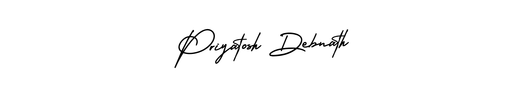 AmerikaSignatureDemo-Regular is a professional signature style that is perfect for those who want to add a touch of class to their signature. It is also a great choice for those who want to make their signature more unique. Get Priyatosh Debnath name to fancy signature for free. Priyatosh Debnath signature style 3 images and pictures png