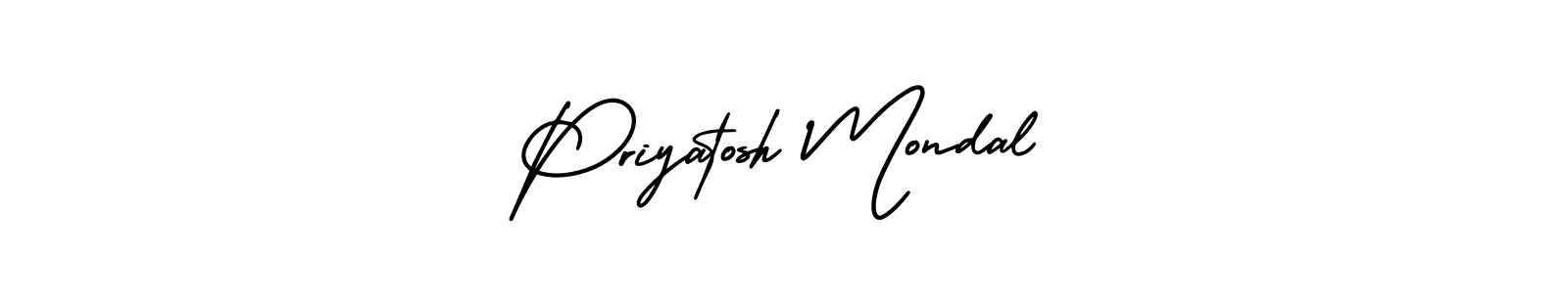 Priyatosh Mondal stylish signature style. Best Handwritten Sign (AmerikaSignatureDemo-Regular) for my name. Handwritten Signature Collection Ideas for my name Priyatosh Mondal. Priyatosh Mondal signature style 3 images and pictures png