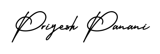 Practice writing Priyesh Panani with the flow of AmerikaSignatureDemo-Regular lettering. A fantastic source of inspiration for developing your personal signature style. Priyesh Panani signature style 3 images and pictures png