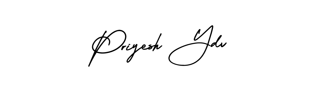 How to Draw Priyesh Ydv signature style? AmerikaSignatureDemo-Regular is a latest design signature styles for name Priyesh Ydv. Priyesh Ydv signature style 3 images and pictures png