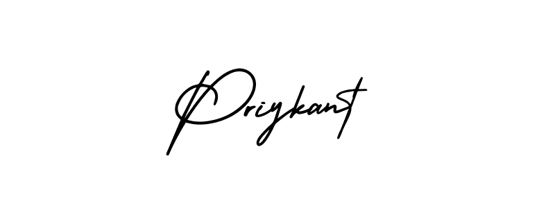 The best way (AmerikaSignatureDemo-Regular) to make a short signature is to pick only two or three words in your name. The name Priykant include a total of six letters. For converting this name. Priykant signature style 3 images and pictures png