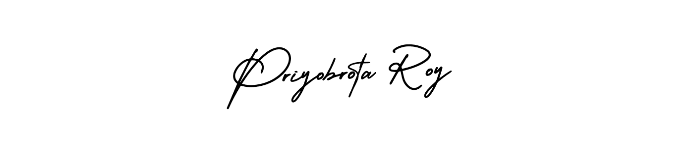 Priyobrota Roy stylish signature style. Best Handwritten Sign (AmerikaSignatureDemo-Regular) for my name. Handwritten Signature Collection Ideas for my name Priyobrota Roy. Priyobrota Roy signature style 3 images and pictures png