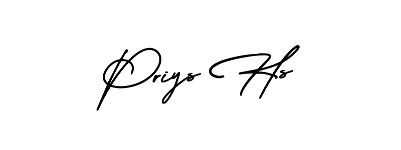 How to Draw Priys Hs signature style? AmerikaSignatureDemo-Regular is a latest design signature styles for name Priys Hs. Priys Hs signature style 3 images and pictures png