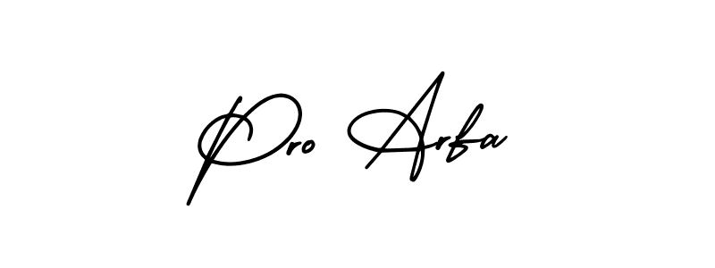 How to Draw Pro Arfa signature style? AmerikaSignatureDemo-Regular is a latest design signature styles for name Pro Arfa. Pro Arfa signature style 3 images and pictures png