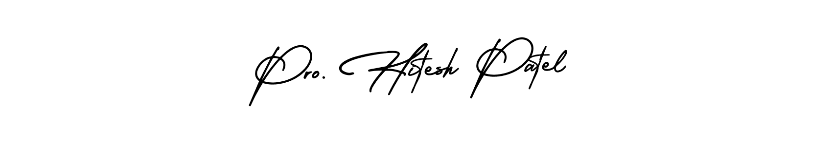 Also You can easily find your signature by using the search form. We will create Pro. Hitesh Patel name handwritten signature images for you free of cost using AmerikaSignatureDemo-Regular sign style. Pro. Hitesh Patel signature style 3 images and pictures png