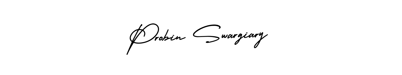 Create a beautiful signature design for name Probin Swargiary. With this signature (AmerikaSignatureDemo-Regular) fonts, you can make a handwritten signature for free. Probin Swargiary signature style 3 images and pictures png