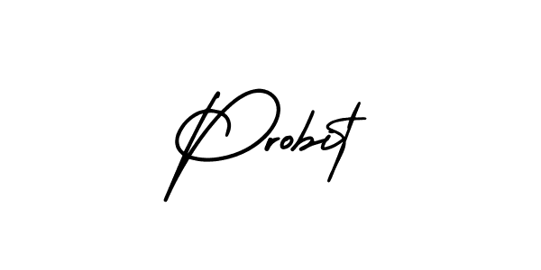 Probit stylish signature style. Best Handwritten Sign (AmerikaSignatureDemo-Regular) for my name. Handwritten Signature Collection Ideas for my name Probit. Probit signature style 3 images and pictures png