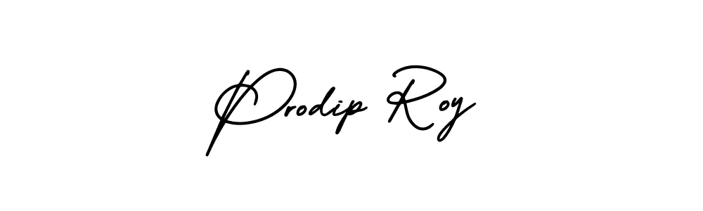 The best way (AmerikaSignatureDemo-Regular) to make a short signature is to pick only two or three words in your name. The name Prodip Roy include a total of six letters. For converting this name. Prodip Roy signature style 3 images and pictures png