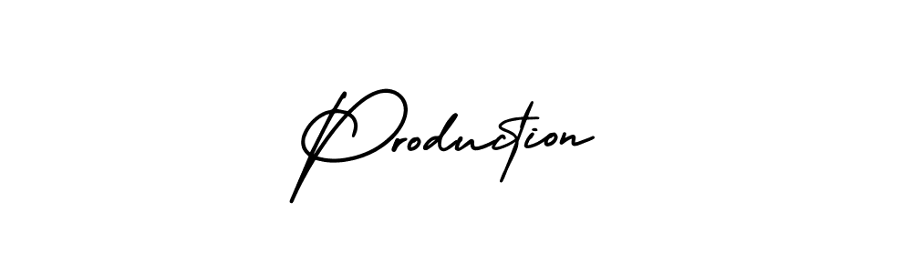 Design your own signature with our free online signature maker. With this signature software, you can create a handwritten (AmerikaSignatureDemo-Regular) signature for name Production. Production signature style 3 images and pictures png