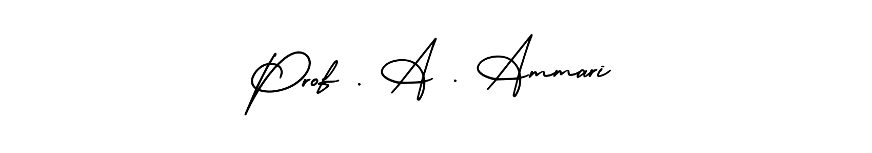 Prof . A . Ammari stylish signature style. Best Handwritten Sign (AmerikaSignatureDemo-Regular) for my name. Handwritten Signature Collection Ideas for my name Prof . A . Ammari. Prof . A . Ammari signature style 3 images and pictures png