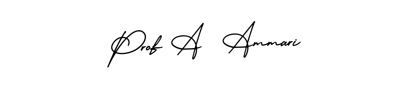 AmerikaSignatureDemo-Regular is a professional signature style that is perfect for those who want to add a touch of class to their signature. It is also a great choice for those who want to make their signature more unique. Get Prof A  Ammari name to fancy signature for free. Prof A  Ammari signature style 3 images and pictures png