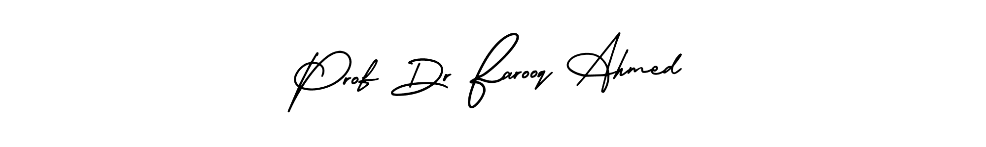 Make a beautiful signature design for name Prof Dr Farooq Ahmed. With this signature (AmerikaSignatureDemo-Regular) style, you can create a handwritten signature for free. Prof Dr Farooq Ahmed signature style 3 images and pictures png