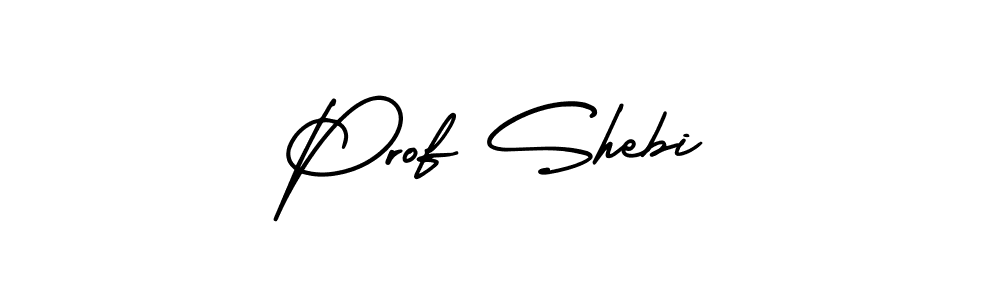 Prof Shebi stylish signature style. Best Handwritten Sign (AmerikaSignatureDemo-Regular) for my name. Handwritten Signature Collection Ideas for my name Prof Shebi. Prof Shebi signature style 3 images and pictures png