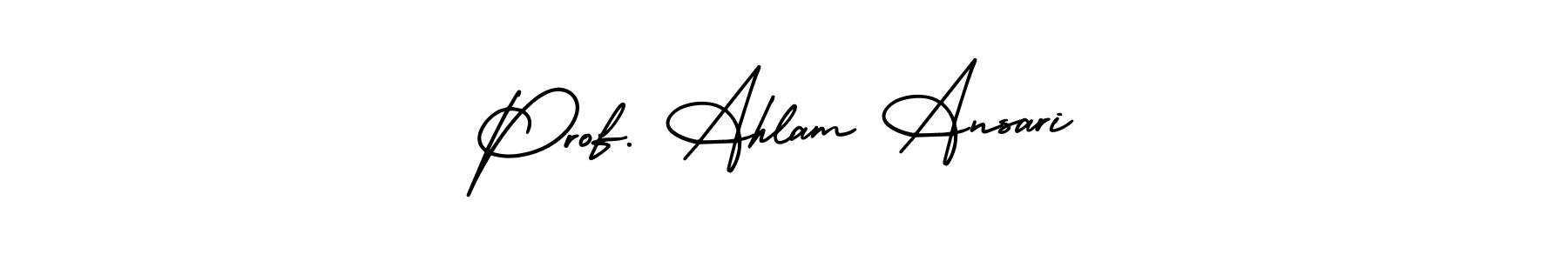 Make a beautiful signature design for name Prof. Ahlam Ansari. With this signature (AmerikaSignatureDemo-Regular) style, you can create a handwritten signature for free. Prof. Ahlam Ansari signature style 3 images and pictures png