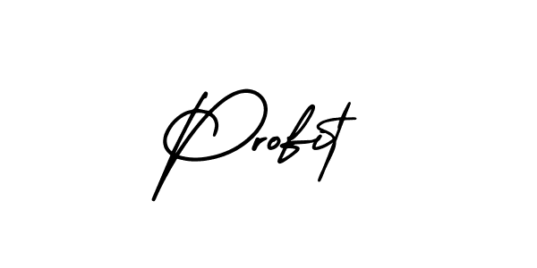 Use a signature maker to create a handwritten signature online. With this signature software, you can design (AmerikaSignatureDemo-Regular) your own signature for name Profit. Profit signature style 3 images and pictures png