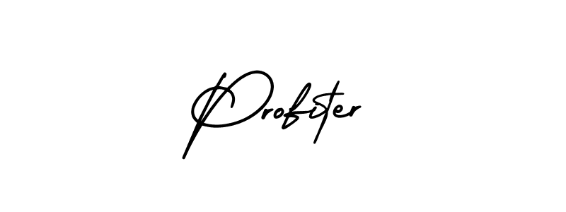 Use a signature maker to create a handwritten signature online. With this signature software, you can design (AmerikaSignatureDemo-Regular) your own signature for name Profiter. Profiter signature style 3 images and pictures png