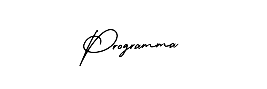 You should practise on your own different ways (AmerikaSignatureDemo-Regular) to write your name (Programma) in signature. don't let someone else do it for you. Programma signature style 3 images and pictures png