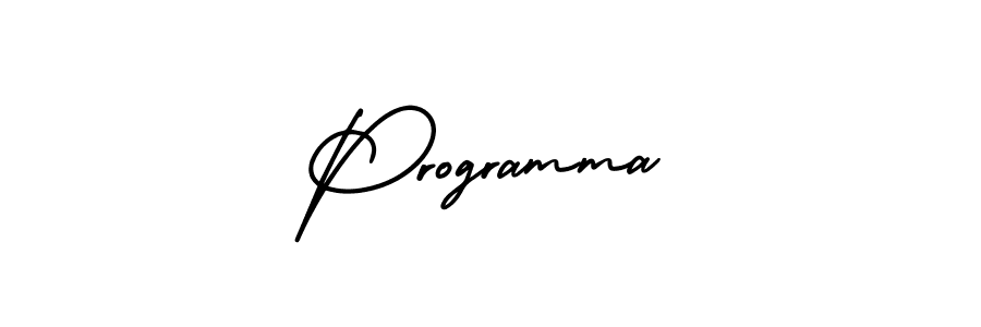 You should practise on your own different ways (AmerikaSignatureDemo-Regular) to write your name (Programma) in signature. don't let someone else do it for you. Programma signature style 3 images and pictures png