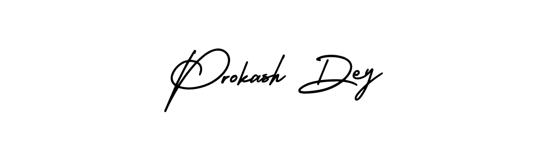How to make Prokash Dey name signature. Use AmerikaSignatureDemo-Regular style for creating short signs online. This is the latest handwritten sign. Prokash Dey signature style 3 images and pictures png