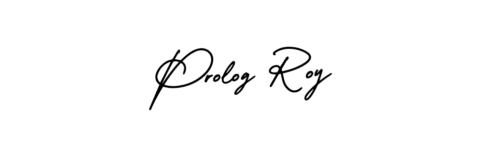 The best way (AmerikaSignatureDemo-Regular) to make a short signature is to pick only two or three words in your name. The name Prolog Roy include a total of six letters. For converting this name. Prolog Roy signature style 3 images and pictures png