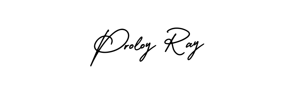 Make a beautiful signature design for name Proloy Ray. With this signature (AmerikaSignatureDemo-Regular) style, you can create a handwritten signature for free. Proloy Ray signature style 3 images and pictures png