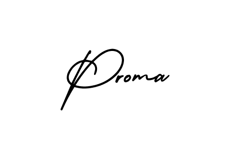 Create a beautiful signature design for name Proma. With this signature (AmerikaSignatureDemo-Regular) fonts, you can make a handwritten signature for free. Proma signature style 3 images and pictures png