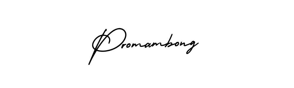Also we have Promambong name is the best signature style. Create professional handwritten signature collection using AmerikaSignatureDemo-Regular autograph style. Promambong signature style 3 images and pictures png