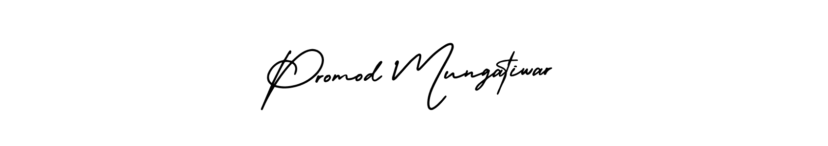 How to make Promod Mungatiwar signature? AmerikaSignatureDemo-Regular is a professional autograph style. Create handwritten signature for Promod Mungatiwar name. Promod Mungatiwar signature style 3 images and pictures png