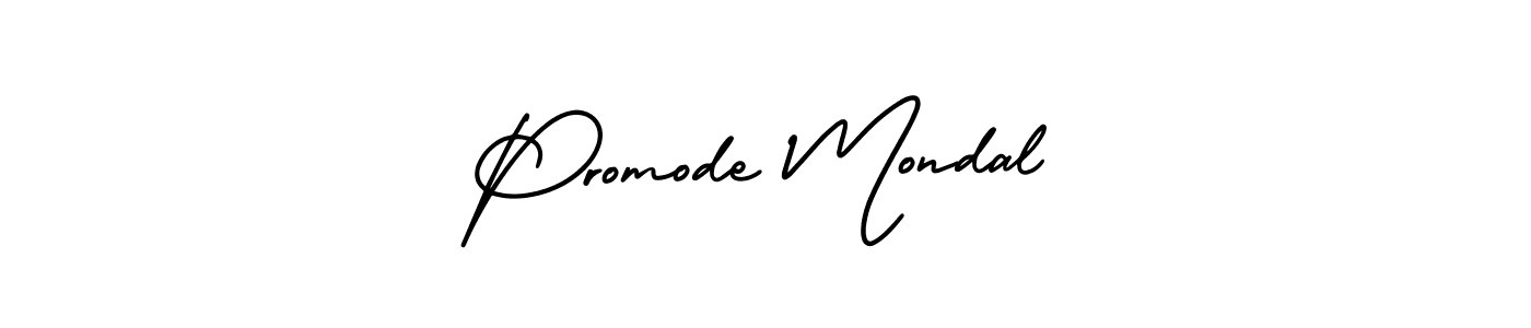 Make a beautiful signature design for name Promode Mondal. With this signature (AmerikaSignatureDemo-Regular) style, you can create a handwritten signature for free. Promode Mondal signature style 3 images and pictures png