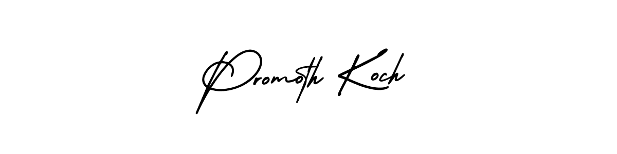 Make a beautiful signature design for name Promoth Koch. With this signature (AmerikaSignatureDemo-Regular) style, you can create a handwritten signature for free. Promoth Koch signature style 3 images and pictures png